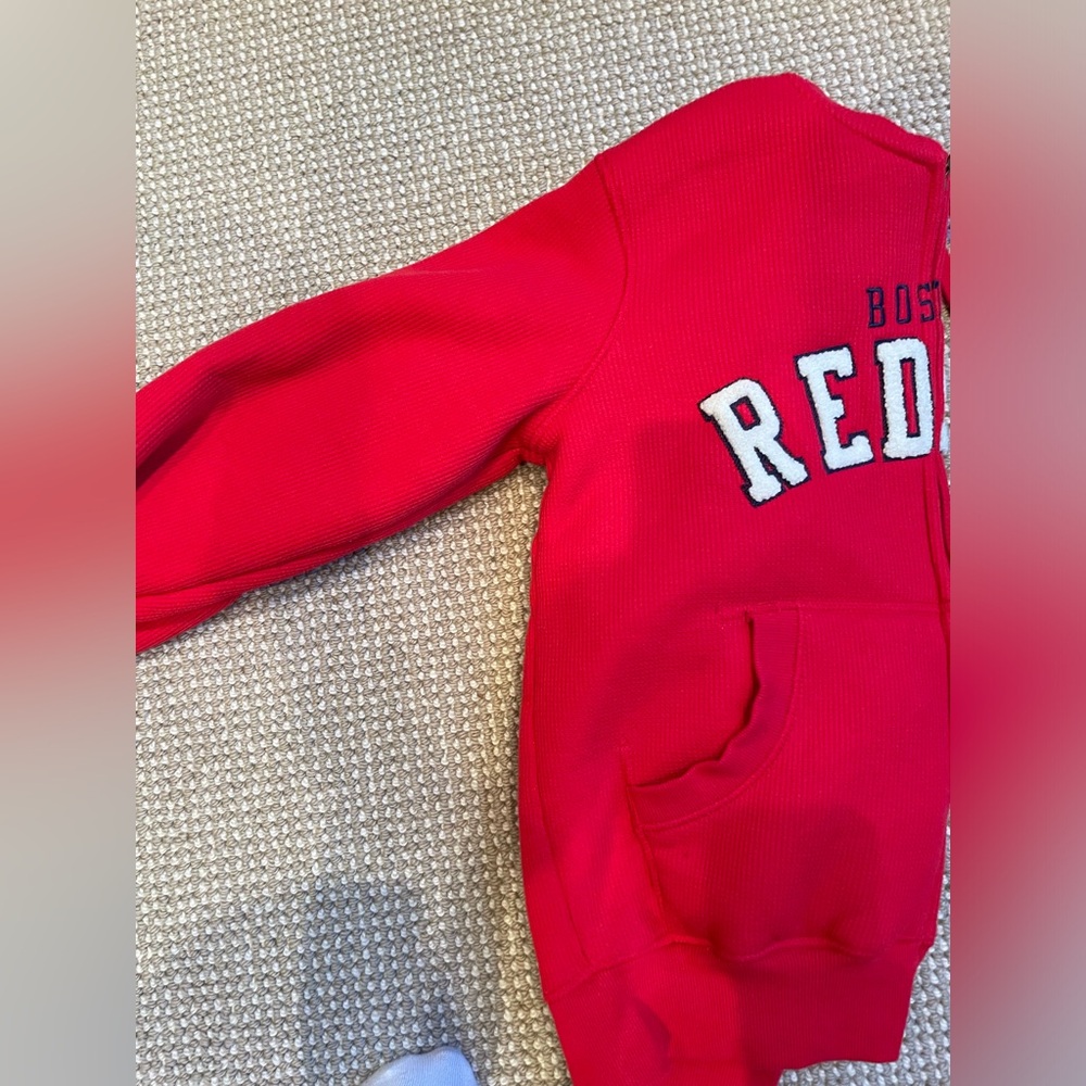 Boston Red Sox Fur Lined Teddy Sweatshirt, Zip-Up - Picture 6 of 7